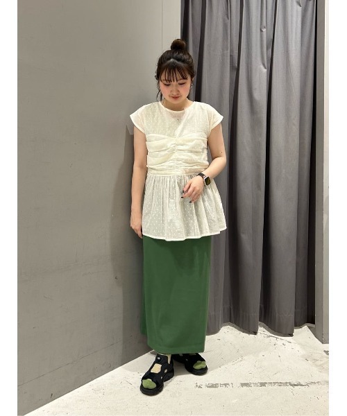 CRAFT STANDARD BOUTIQUE(クラフトスタンダードブティック)の「ドット刺繍ブラウス(シャツ/ブラウス・レディース・グリーン/アイボリー/ブラック・FREE)」の5枚目の写真
