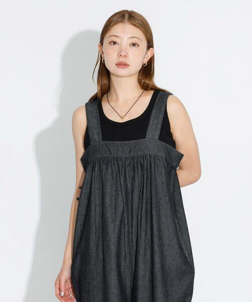 URBAN RESEARCH Sonny Label(アーバンリサーチサニーレーベル)の「デニムサロペット(サロペット/オーバーオール・レディース・ブラック/インディゴブルー・FREE)」の10枚目の写真