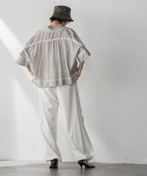 MAYSON GREY（メイソングレイ）の「タイダイバンドカラーシャツ≪手洗い可能≫（シャツ/ブラウス・レディース・ライトグレー/ブルー・M）」の20枚目の写真