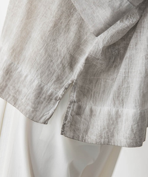 MAYSON GREY（メイソングレイ）の「タイダイバンドカラーシャツ≪手洗い可能≫（シャツ/ブラウス・レディース・ライトグレー/ブルー・M）」の18枚目の写真