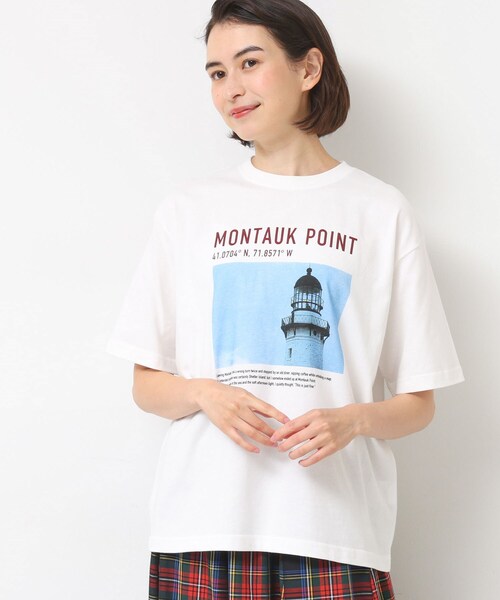 Dessin(デッサン)の「【ユニセックス・洗える】オーガニックコットンロゴ入りTシャツ(Tシャツ/カットソー・レディース・ホワイト系/チャコールグレー・02/01/00/04/03)」の2枚目の写真