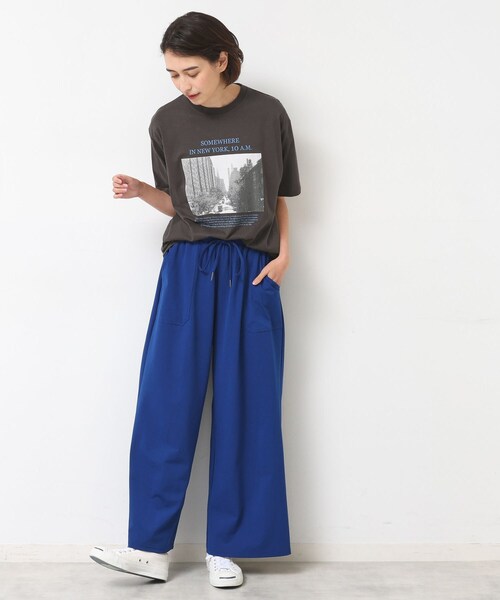 Dessin(デッサン)の「【ユニセックス・洗える】オーガニックコットンロゴ入りTシャツ(Tシャツ/カットソー・レディース・ホワイト系/チャコールグレー・02/01/00/04/03)」の5枚目の写真