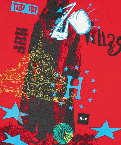 HUF(ハフ)の「TWO BLOCKS OF SUNSHINE TEE(Tシャツ/カットソー・メンズ・ホワイト/レッド系その他・S/XL/L/XXL/M)」の9枚目の写真