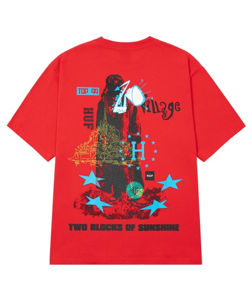 HUF(ハフ)の「TWO BLOCKS OF SUNSHINE TEE(Tシャツ/カットソー・メンズ・ホワイト/レッド系その他・S/XL/L/XXL/M)」の5枚目の写真