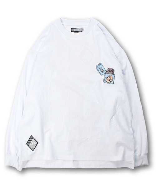 GALFY(ガルフィー)の「【GALFY/ガルフィー】 FIRE ライターロンT(Tシャツ/カットソー・メンズ・ホワイト/ライトパープル/ブラック・M/L/XL)」の4枚目の写真