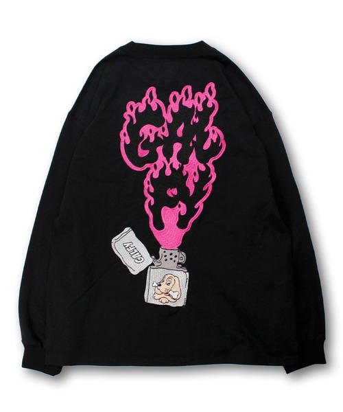 GALFY(ガルフィー)の「【GALFY/ガルフィー】 FIRE ライターロンT(Tシャツ/カットソー・メンズ・ホワイト/ライトパープル/ブラック・M/L/XL)」の13枚目の写真