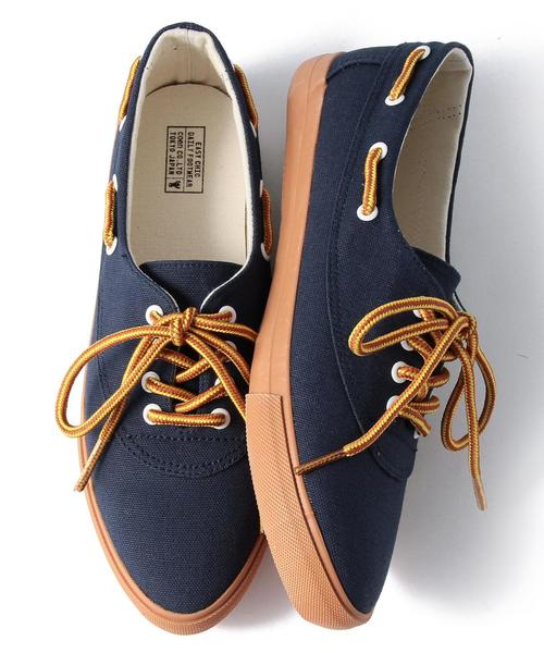 coen（コーエン）の「デッキレースアップスニーカー◆（スニーカー・レディース・オリーブ/ホワイト/ネイビー・LARGE/SMALL/MEDIUM）」の3枚目の写真