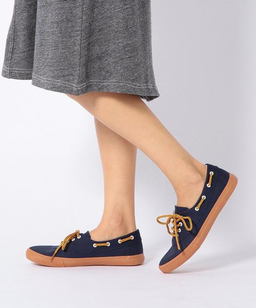 coen（コーエン）の「デッキレースアップスニーカー◆（スニーカー・レディース・オリーブ/ホワイト/ネイビー・LARGE/SMALL/MEDIUM）」の5枚目の写真