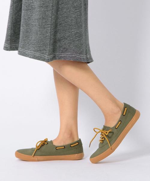 coen（コーエン）の「デッキレースアップスニーカー◆（スニーカー・レディース・オリーブ/ホワイト/ネイビー・LARGE/SMALL/MEDIUM）」の7枚目の写真