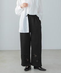 黒 花柄 パンツ　コムコム　値下げ中 楽天市場】生地 花柄（カラーブラック）（パンツ｜ボトムス