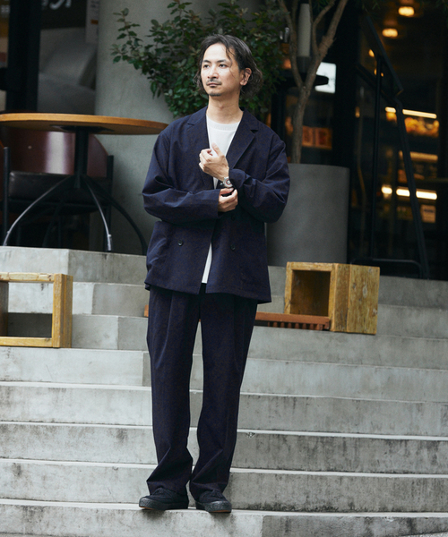 JOURNAL STANDARD relume(ジャーナルスタンダード レリューム)の「【防シワ・吸水速乾】TECH メランジ "カルキュロ(R)" イージースラックス(スラックス・メンズ・ネイビー/ベージュ/ブラック・LARGE/MEDIUM)」の5枚目の写真