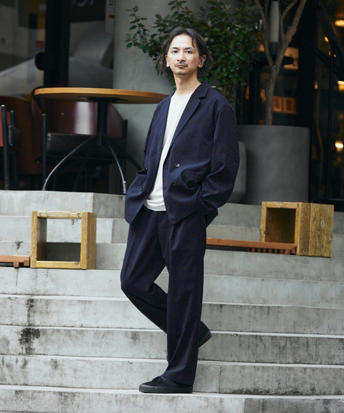 JOURNAL STANDARD relume(ジャーナルスタンダード レリューム)の「【防シワ・吸水速乾】TECH メランジ "カルキュロ(R)" イージースラックス(スラックス・メンズ・ネイビー/ベージュ/ブラック・LARGE/MEDIUM)」の6枚目の写真