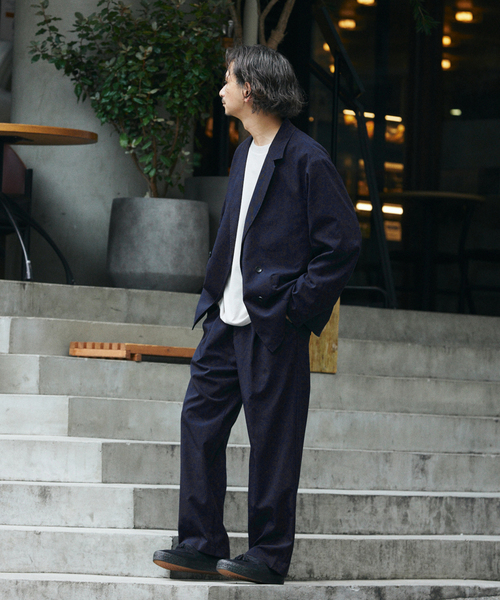 JOURNAL STANDARD relume(ジャーナルスタンダード レリューム)の「【防シワ・吸水速乾】TECH メランジ "カルキュロ(R)" イージースラックス(スラックス・メンズ・ネイビー/ベージュ/ブラック・LARGE/MEDIUM)」の7枚目の写真