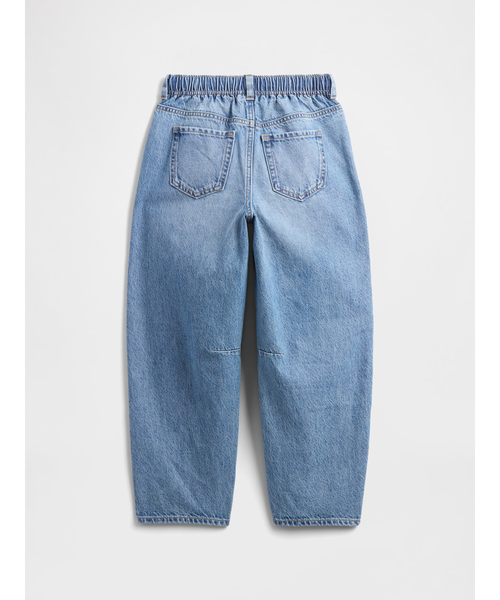 GAP(ギャップ)の「ハイライズ プルオン バレルデニム (キッズ)(デニムパンツ・キッズ・インディゴブルー・150cm/140cm/110cm/120cm/130cm/160cm)」の2枚目の写真