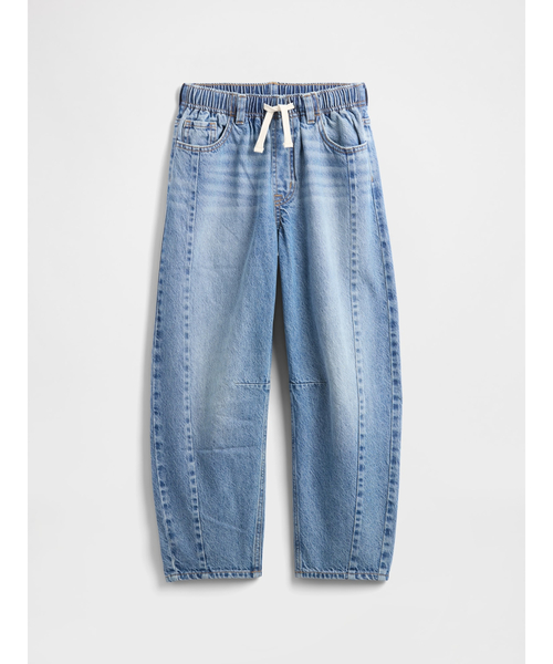 GAP(ギャップ)の「ハイライズ プルオン バレルデニム (キッズ)(デニムパンツ・キッズ・インディゴブルー・150cm/140cm/110cm/120cm/130cm/160cm)」の4枚目の写真