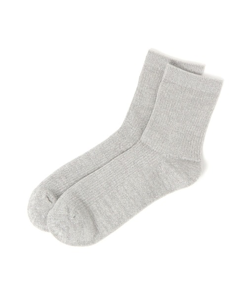 GLOBAL WORK（グローバルワーク）の「らくごこちリブラメクルーソックス/572119（ソックス/靴下・レディース・シルバー/ライトブルー/ブラック/ベージュ/ライトグリーン/ライトグレー・FREE）」の6枚目の写真