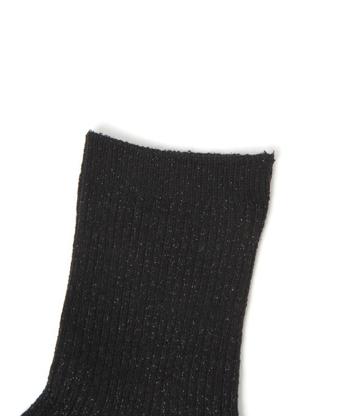 GLOBAL WORK（グローバルワーク）の「らくごこちリブラメクルーソックス/572119（ソックス/靴下・レディース・シルバー/ライトブルー/ブラック/ベージュ/ライトグリーン/ライトグレー・FREE）」の7枚目の写真