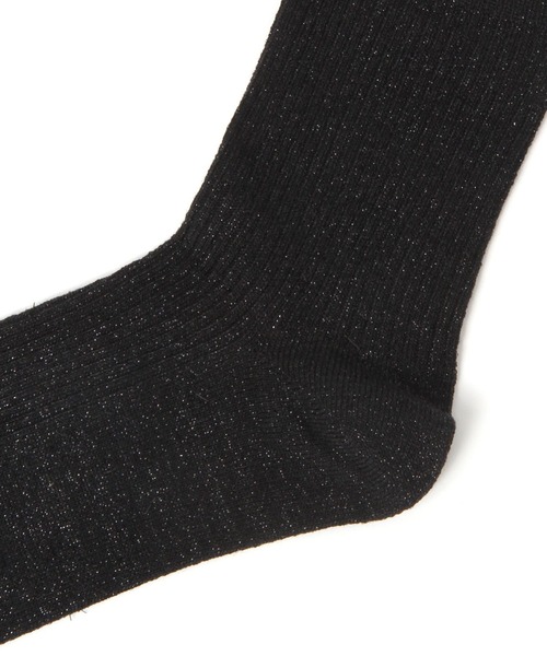 GLOBAL WORK（グローバルワーク）の「らくごこちリブラメクルーソックス/572119（ソックス/靴下・レディース・シルバー/ライトブルー/ブラック/ベージュ/ライトグリーン/ライトグレー・FREE）」の8枚目の写真