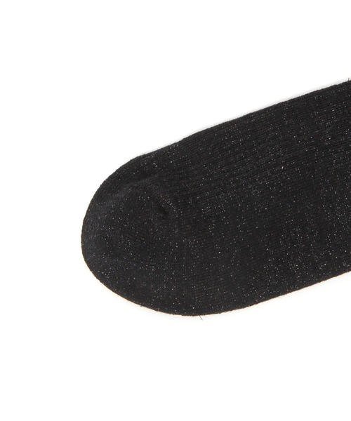 GLOBAL WORK（グローバルワーク）の「らくごこちリブラメクルーソックス/572119（ソックス/靴下・レディース・シルバー/ライトブルー/ブラック/ベージュ/ライトグリーン/ライトグレー・FREE）」の9枚目の写真