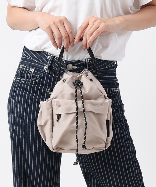 GERRY(ジェリー)の「GERRY ジェリー 2WAYショルダー 巾着バッグ(ショルダーバッグ・レディース・ベージュ/ブラック/チャコール・ONE SIZE)」の12枚目の写真
