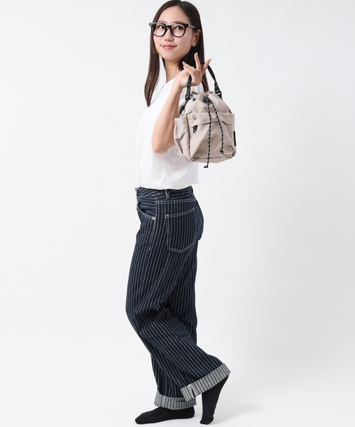 GERRY(ジェリー)の「GERRY ジェリー 2WAYショルダー 巾着バッグ(ショルダーバッグ・レディース・ベージュ/ブラック/チャコール・ONE SIZE)」の11枚目の写真