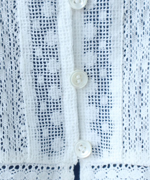 bulle de savon（ビュルデサボン）の「lace patchwork ベスト（ベスト・レディース・ブラック/ホワイト・FREE）」の22枚目の写真