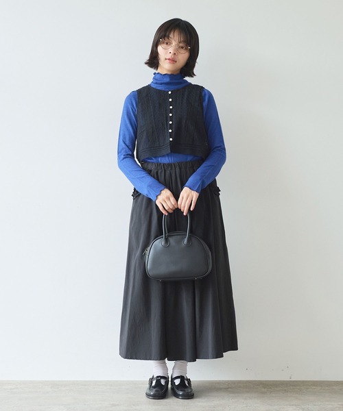 bulle de savon（ビュルデサボン）の「lace patchwork ベスト（ベスト・レディース・ブラック/ホワイト・FREE）」の16枚目の写真