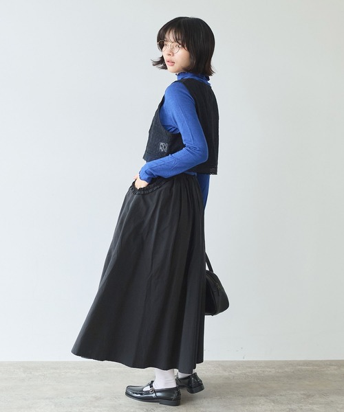 bulle de savon（ビュルデサボン）の「lace patchwork ベスト（ベスト・レディース・ブラック/ホワイト・FREE）」の14枚目の写真