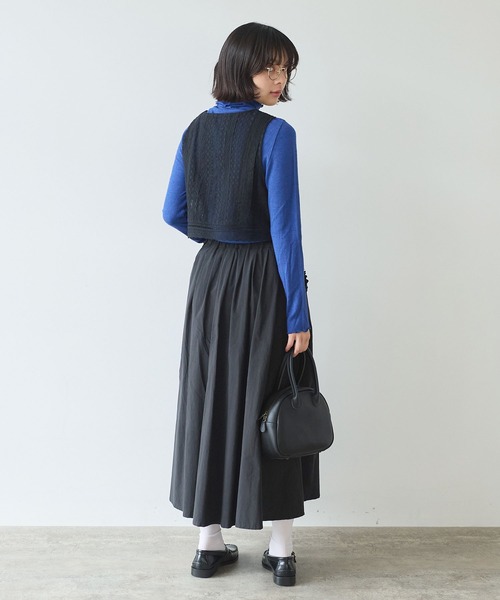 bulle de savon（ビュルデサボン）の「lace patchwork ベスト（ベスト・レディース・ブラック/ホワイト・FREE）」の15枚目の写真