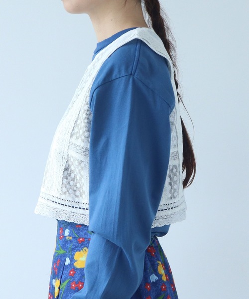 bulle de savon（ビュルデサボン）の「lace patchwork ベスト（ベスト・レディース・ブラック/ホワイト・FREE）」の18枚目の写真