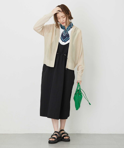 Petit Honfleur（プチオンフルール）の「アパッシュプリントスカーフ（ストール/ショール・レディース・グリーン/レッド・フリー）」の9枚目の写真