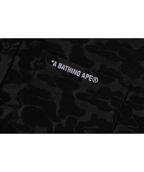 A BATHING APE（アベイシングエイプ）の「SOLID CAMO CORDUROY RELAXED FIT LS SHIRT（シャツ/ブラウス・メンズ・ブラック/グレー・LARGE/XX-LARGE/SMALL/X-LARGE/MEDIUM）」の4枚目の写真