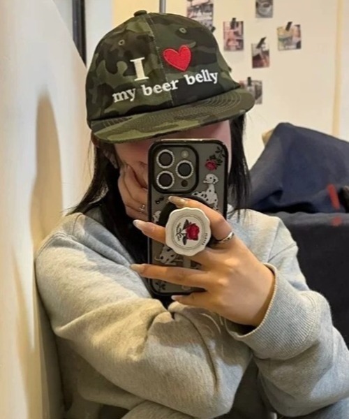 Vipoa（ヴィポア）の「Love logo embroidery cap（キャップ・レディース・カモフラージュ/レオパード・FREE）」の6枚目の写真