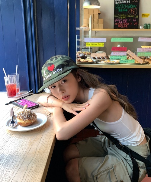 Vipoa（ヴィポア）の「Love logo embroidery cap（キャップ・レディース・カモフラージュ/レオパード・FREE）」の16枚目の写真