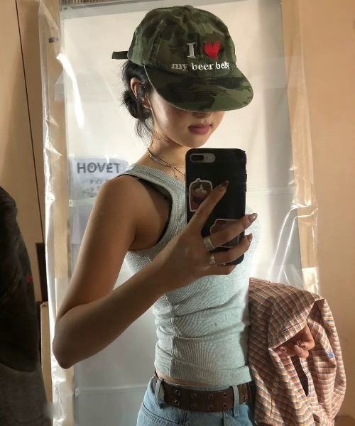 Vipoa（ヴィポア）の「Love logo embroidery cap（キャップ・レディース・カモフラージュ/レオパード・FREE）」の14枚目の写真