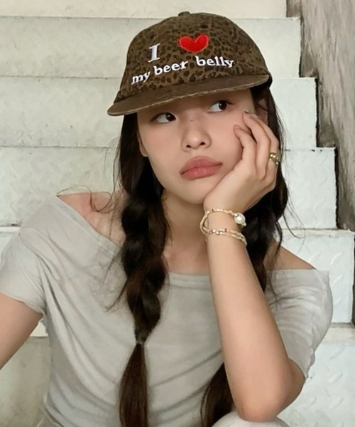 Vipoa（ヴィポア）の「Love logo embroidery cap（キャップ・レディース・カモフラージュ/レオパード・FREE）」の3枚目の写真