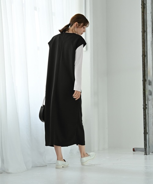 STYLE DELI(スタイルデリ)の「【Kana Oyama×BLK001】ジップジレワンピース/DELI size(ワンピース・レディース・グリーン/ブラック・01/02)」の5枚目の写真