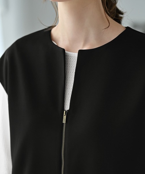 STYLE DELI(スタイルデリ)の「【Kana Oyama×BLK001】ジップジレワンピース/DELI size(ワンピース・レディース・グリーン/ブラック・01/02)」の6枚目の写真