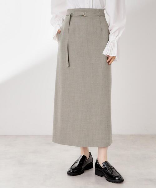 THE SHOP TK （ザ ショップ ティーケー ）の「ベルト付ナロースカート【セットアップ可】/CAVIANシリーズ（スカート・レディース・スミクロ/チャコールグレー・12/13）」の12枚目の写真