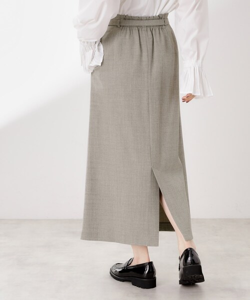 THE SHOP TK （ザ ショップ ティーケー ）の「ベルト付ナロースカート【セットアップ可】/CAVIANシリーズ（スカート・レディース・スミクロ/チャコールグレー・12/13）」の14枚目の写真