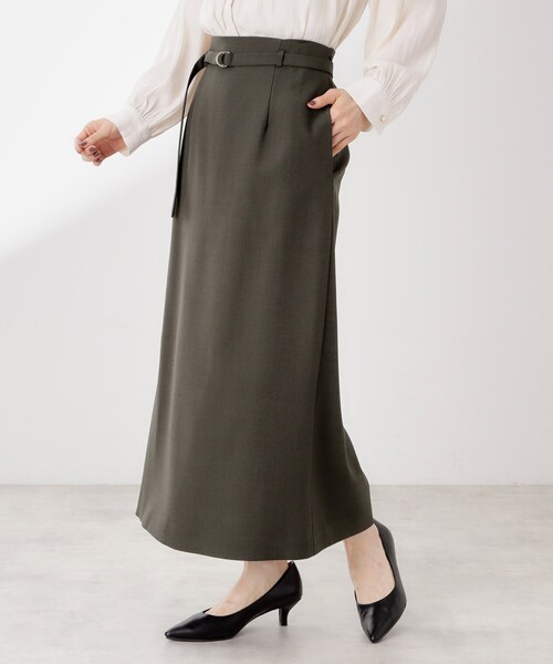 THE SHOP TK （ザ ショップ ティーケー ）の「ベルト付ナロースカート【セットアップ可】/CAVIANシリーズ（スカート・レディース・スミクロ/チャコールグレー・12/13）」の21枚目の写真