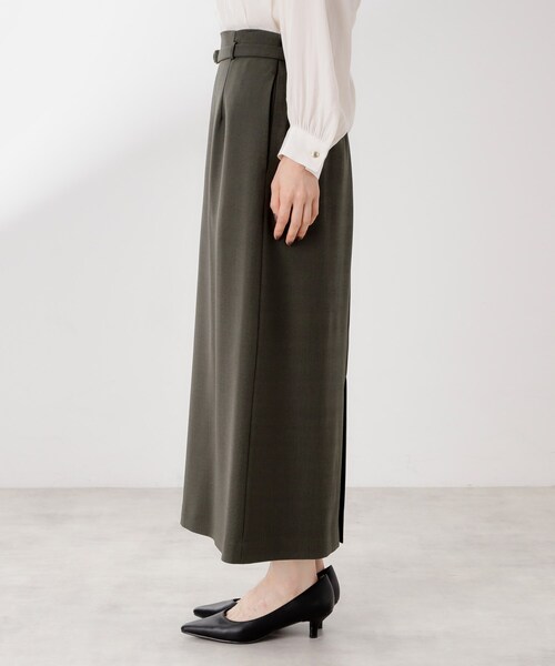 THE SHOP TK （ザ ショップ ティーケー ）の「ベルト付ナロースカート【セットアップ可】/CAVIANシリーズ（スカート・レディース・スミクロ/チャコールグレー・12/13）」の10枚目の写真