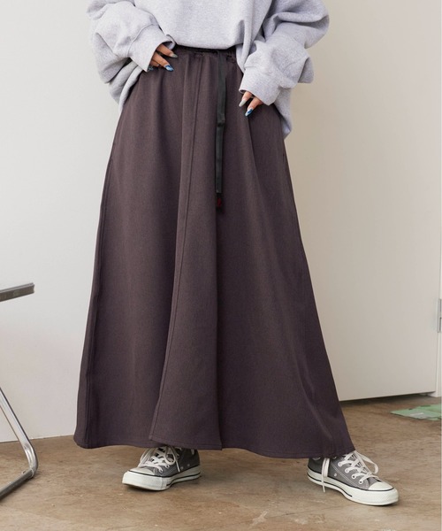 Gramicci（グラミチ）の「Gramicci/グラミチ WOOL LIKE FLARE SKIRT ウール フレアスカート（スカート・レディース・チャコール/ブラック・L/M/S）」の11枚目の写真