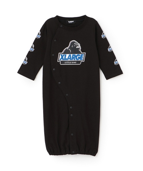 XLARGE KIDS（エクストララージキッズ）の「袖OGプリント長袖2WAYオール（ロンパース・キッズ・トップグレー/ブラック/グリーン・50-70cm）」の16枚目の写真