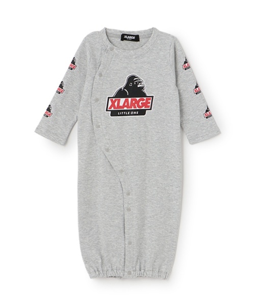 XLARGE KIDS（エクストララージキッズ）の「袖OGプリント長袖2WAYオール（ロンパース・キッズ・トップグレー/ブラック/グリーン・50-70cm）」の17枚目の写真