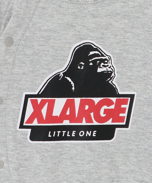 XLARGE KIDS（エクストララージキッズ）の「袖OGプリント長袖2WAYオール（ロンパース・キッズ・トップグレー/ブラック/グリーン・50-70cm）」の7枚目の写真
