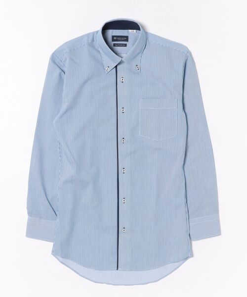 TOKYO SHIRTS(トウキョウシャツ)の「【超形態安定】形態安定ノンアイロン ボタンダウン 長袖ビジネスワイシャツ(ビジネスシャツ・メンズ・ブルー・首回り39cm-裄丈80cm/首回り39cm-裄丈84cm/首回り41cm-裄丈82cm/首回り41cm-裄丈86cm/首回り42cm-裄丈82cm/首回り42cm-裄丈86cm/首回り43cm-裄丈82cm/首回り43cm-裄丈86cm/首回り37cm-裄丈80cm/首回り37cm-裄丈84cm)」の6枚目の写真