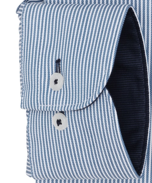 TOKYO SHIRTS(トウキョウシャツ)の「【超形態安定】形態安定ノンアイロン ボタンダウン 長袖ビジネスワイシャツ(ビジネスシャツ・メンズ・ブルー・首回り39cm-裄丈80cm/首回り39cm-裄丈84cm/首回り41cm-裄丈82cm/首回り41cm-裄丈86cm/首回り42cm-裄丈82cm/首回り42cm-裄丈86cm/首回り43cm-裄丈82cm/首回り43cm-裄丈86cm/首回り37cm-裄丈80cm/首回り37cm-裄丈84cm)」の4枚目の写真