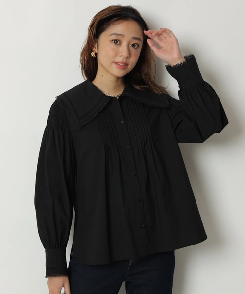 5分袖シアーブラウスレイヤードニット | ニット | JUSGLITTY（ジャス