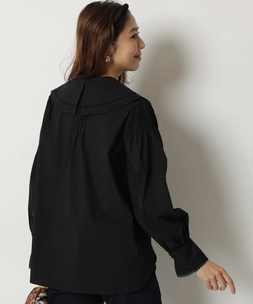 JUSGLITTY黒ブラウス JUSGLITTY（ジャスグリッティー）の「ジレブラウス（シャツ/ブラウス